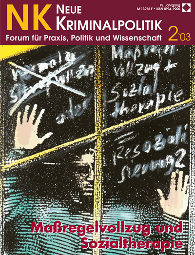 Cover der Ausgabe: NK Neue Kriminalpolitik Jahrgang 15 (2003), Heft 2