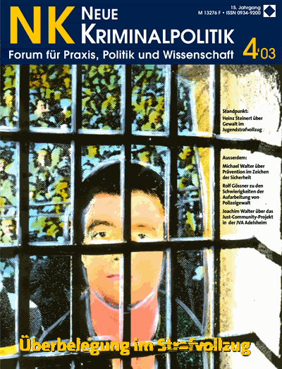 Cover der Ausgabe: NK Neue Kriminalpolitik Jahrgang 15 (2003), Heft 4