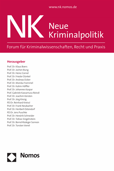 Cover of Volume: NK Neue Kriminalpolitik Volume 19 (2007), Edition 4