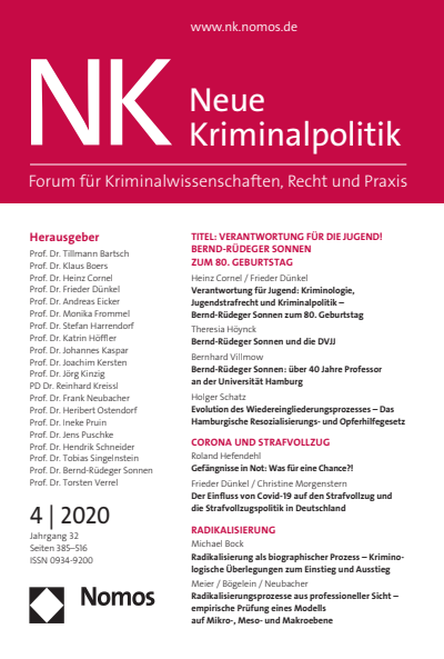 Cover of Volume: NK Neue Kriminalpolitik Volume 32 (2020), Edition 4