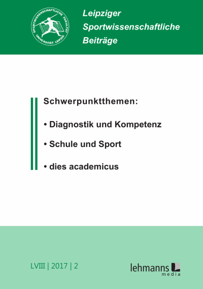 Cover der Ausgabe: Leipziger Sportwissenschaftliche Beiträge Jahrgang 58 (2017), Heft 2