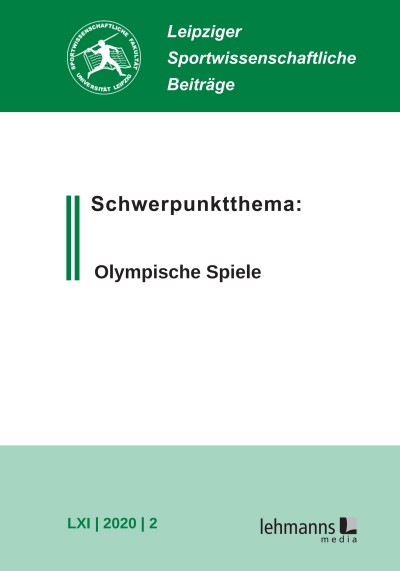 Cover der Ausgabe: Leipziger Sportwissenschaftliche Beiträge Jahrgang 61 (2020), Heft 2
