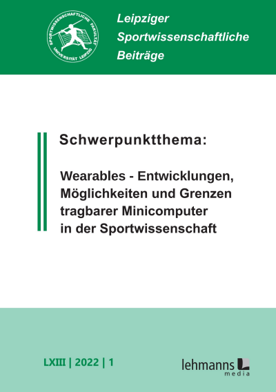 Cover der Ausgabe: Leipziger Sportwissenschaftliche Beiträge Jahrgang 63 (2022), Heft 1