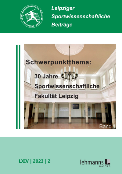 Cover der Ausgabe: Leipziger Sportwissenschaftliche Beiträge Jahrgang 64 (2023), Heft 2