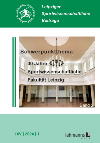 Cover der Ausgabe: Leipziger Sportwissenschaftliche Beiträge Jahrgang 65 (2024), Heft 1