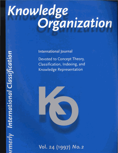 Cover der Ausgabe: KO KNOWLEDGE ORGANIZATION Jahrgang 24 (1997), Heft 2