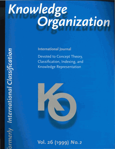 Cover der Ausgabe: KO KNOWLEDGE ORGANIZATION Jahrgang 26 (1999), Heft 2
