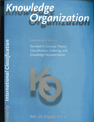 Cover der Ausgabe: KO KNOWLEDGE ORGANIZATION Jahrgang 26 (1999), Heft 4
