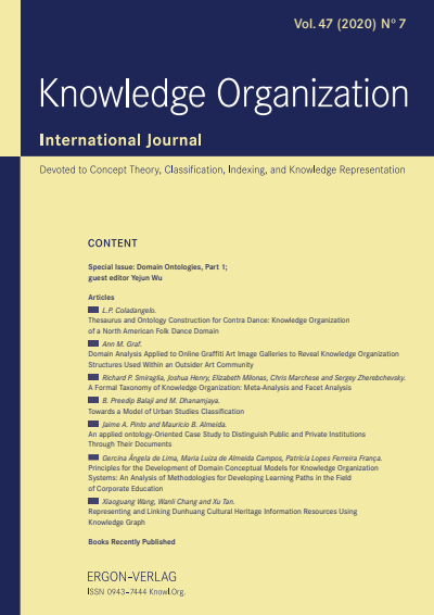 Cover der Ausgabe: KO KNOWLEDGE ORGANIZATION Jahrgang 47 (2020), Heft 7