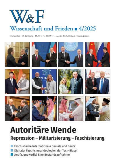 Cover der Ausgabe: Wissenschaft und Frieden Jahrgang 43 (2025), Heft 4