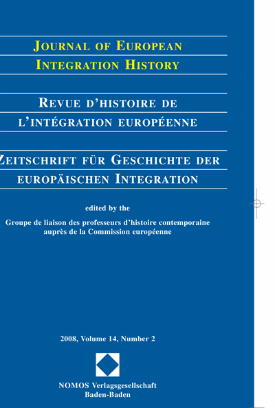 Cover of Volume: JEIH Journal of European Integration History Volume 14 (2008), Edition 2