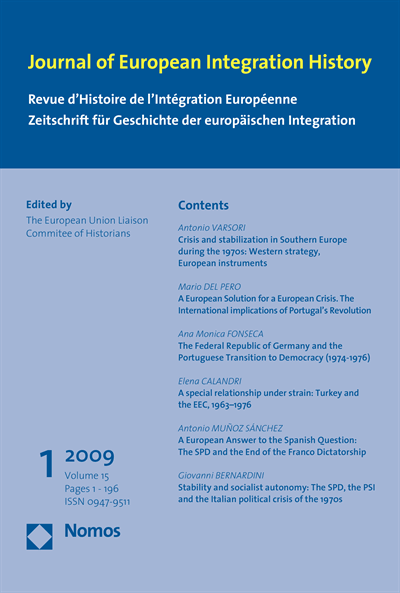Cover of Volume: JEIH Journal of European Integration History Volume 15 (2009), Edition 1