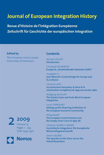 Cover of Volume: JEIH Journal of European Integration History Volume 15 (2009), Edition 2