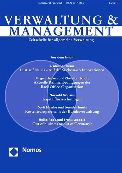 Cover der Ausgabe: VM Verwaltung & Management Jahrgang 11 (2005), Heft 1