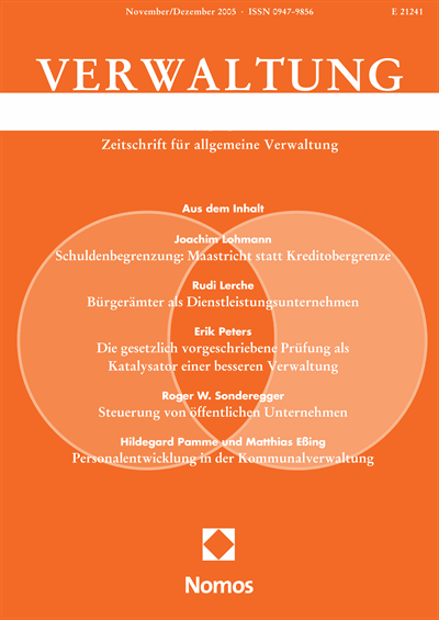 Cover der Ausgabe: VM Verwaltung & Management Jahrgang 11 (2005), Heft 6