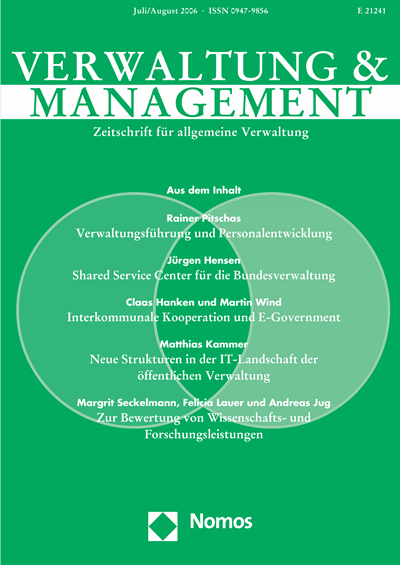 Cover der Ausgabe: VM Verwaltung & Management Jahrgang 12 (2006), Heft 4