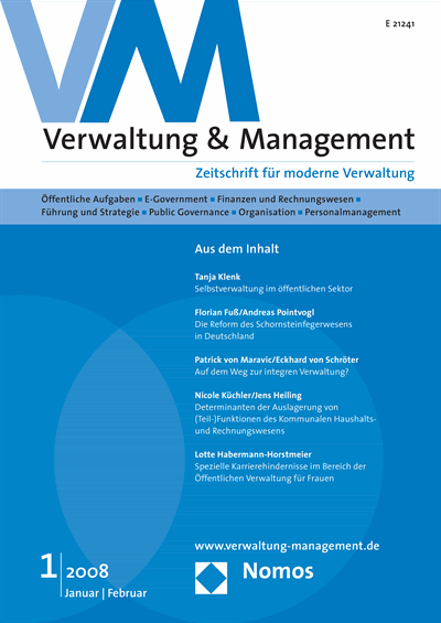 Cover of Volume: VM Verwaltung & Management Volume 14 (2008), Edition 1