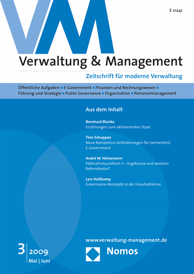 Cover der Ausgabe: VM Verwaltung & Management Jahrgang 15 (2009), Heft 3