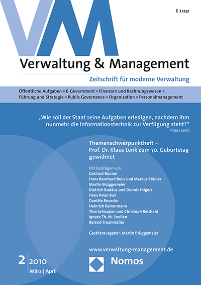 Cover of Volume: VM Verwaltung & Management Volume 16 (2010), Edition 2
