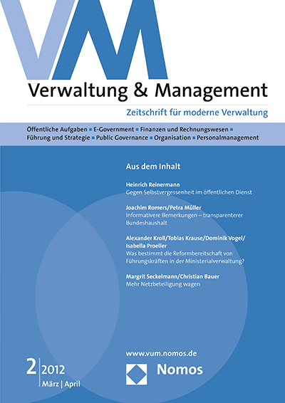 Cover of Volume: VM Verwaltung & Management Volume 18 (2012), Edition 2