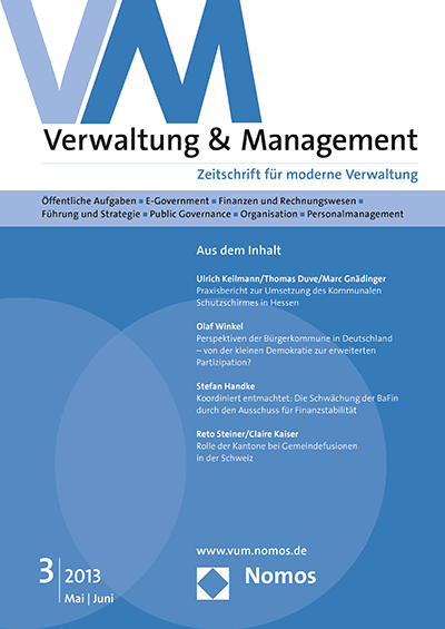 Cover of Volume: VM Verwaltung & Management Volume 19 (2013), Edition 3