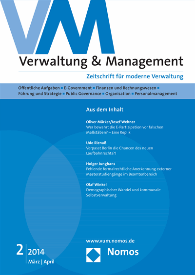 Cover of Volume: VM Verwaltung & Management Volume 20 (2014), Edition 2