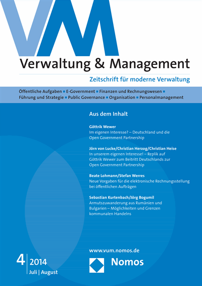 Cover of Volume: VM Verwaltung & Management Volume 20 (2014), Edition 4
