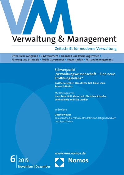 Cover of Volume: VM Verwaltung & Management Volume 21 (2015), Edition 6