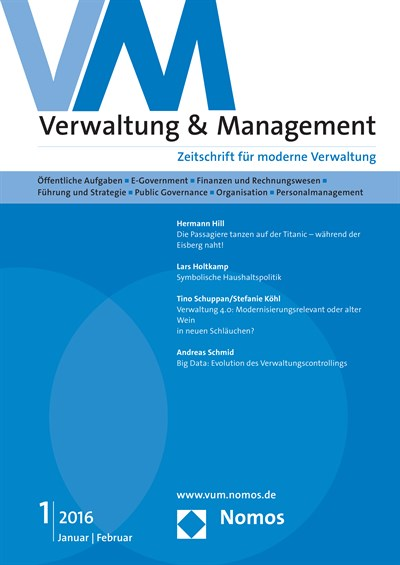 Cover of Volume: VM Verwaltung & Management Volume 22 (2016), Edition 1