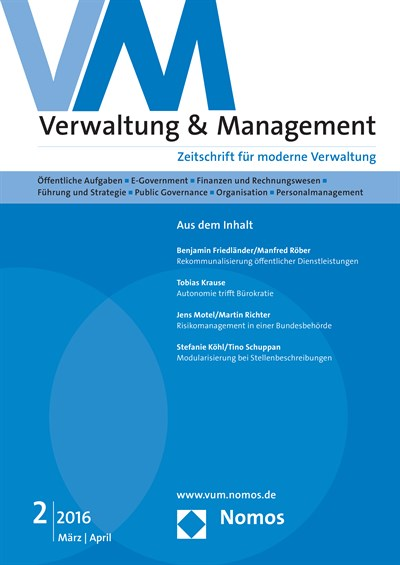 Cover of Volume: VM Verwaltung & Management Volume 22 (2016), Edition 2