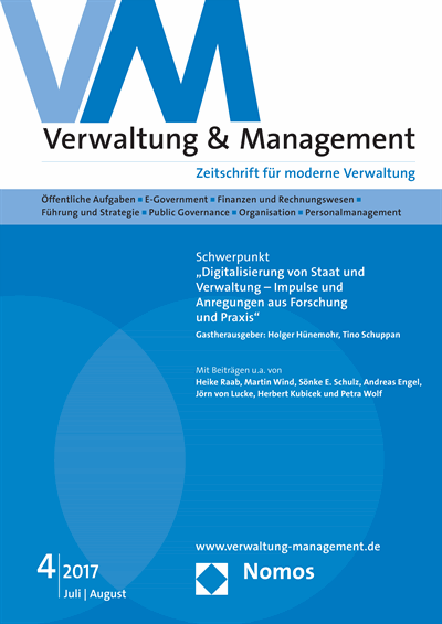 Cover of Volume: VM Verwaltung & Management Volume 23 (2017), Edition 4