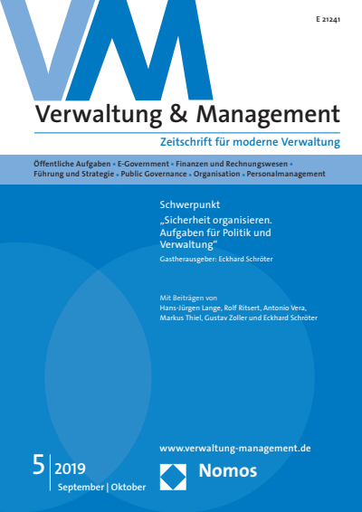 Cover of Volume: VM Verwaltung & Management Volume 25 (2019), Edition 5