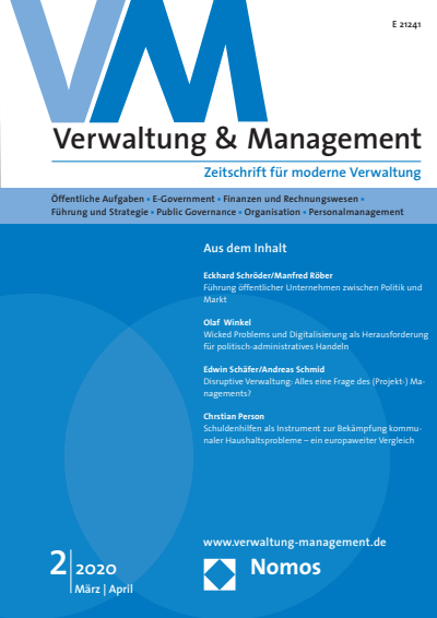 Cover of Volume: VM Verwaltung & Management Volume 26 (2020), Edition 2