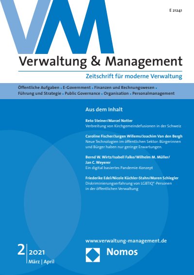 Cover der Ausgabe: VM Verwaltung & Management Jahrgang 27 (2021), Heft 2
