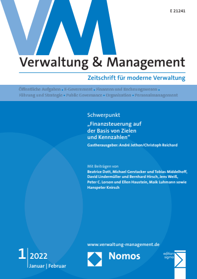 Cover der Ausgabe: VM Verwaltung & Management Jahrgang 28 (2022), Heft 1