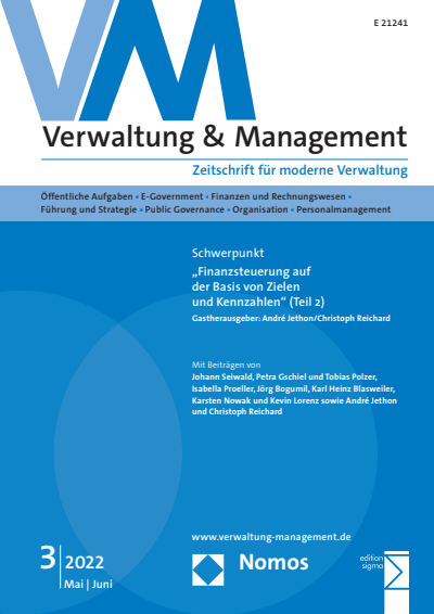 Cover der Ausgabe: VM Verwaltung & Management Jahrgang 28 (2022), Heft 3