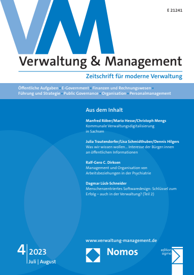 Cover of Volume: VM Verwaltung & Management Volume 29 (2023), Edition 4