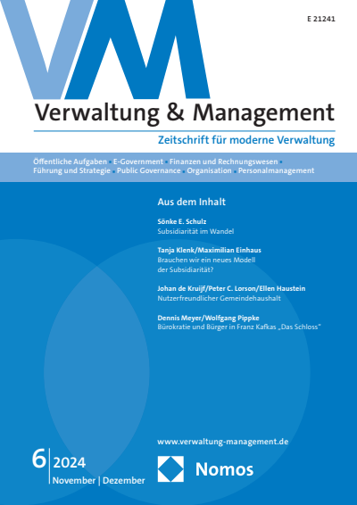 Cover der Ausgabe: VM Verwaltung & Management Jahrgang 30 (2024), Heft 6