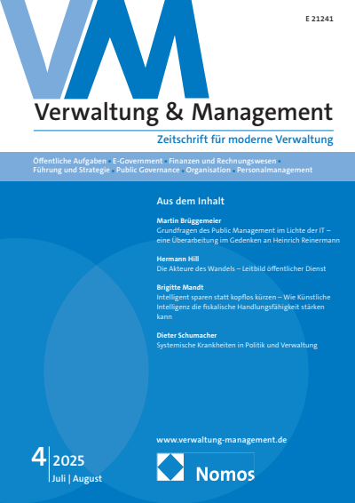 Cover der Ausgabe: VM Verwaltung & Management Jahrgang 31 (2025), Heft 4