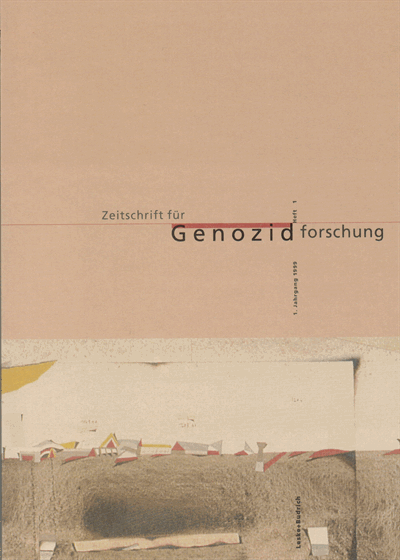 Cover der Ausgabe: ZfGen Zeitschrift für Genozidforschung Jahrgang 1 (1999), Heft 1