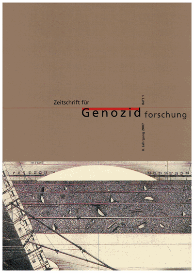 Cover der Ausgabe: ZfGen Zeitschrift für Genozidforschung Jahrgang 8 (2007), Heft 1