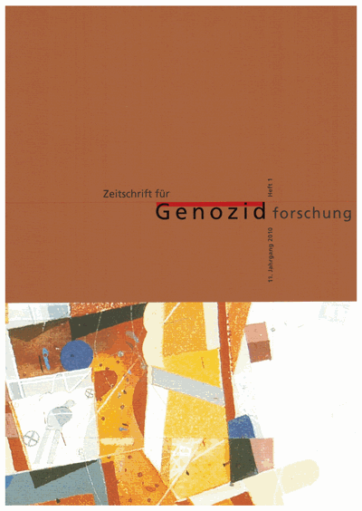 Cover der Ausgabe: ZfGen Zeitschrift für Genozidforschung Jahrgang 11 (2010), Heft 1