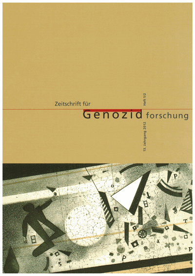 Cover der Ausgabe: ZfGen Zeitschrift für Genozidforschung Jahrgang 13 (2012), Heft 1-2