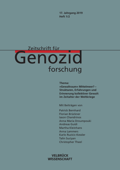 Cover of Volume: ZfGen Zeitschrift für Genozidforschung Volume 17 (2019), Edition 1-2