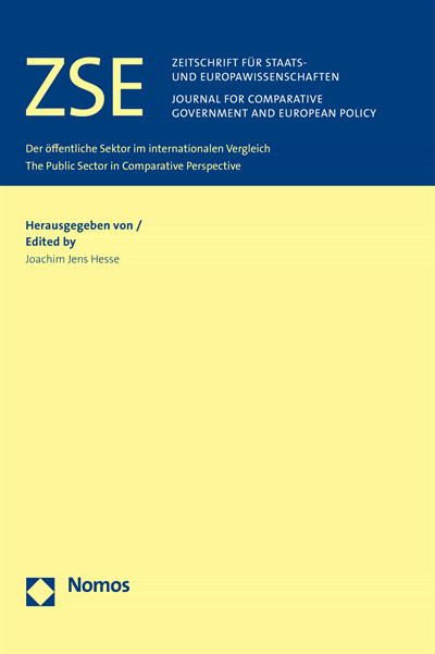 Cover der Ausgabe: ZSE Zeitschrift für Staats- und Europawissenschaften | Journal for Comparative Government and European Policy Jahrgang 1 (2003), Heft 1