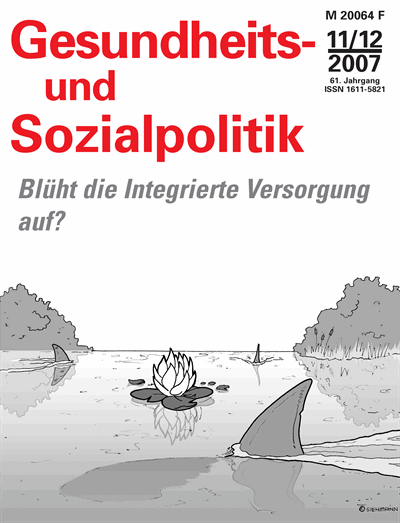 Cover der Ausgabe: Gesundheits- und Sozialpolitik (G&S) Jahrgang 61 (2007), Heft 11-12
