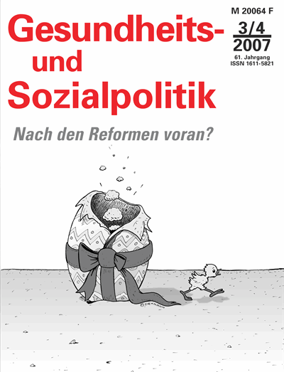 Cover der Ausgabe: Gesundheits- und Sozialpolitik (G&S) Jahrgang 61 (2007), Heft 3-4
