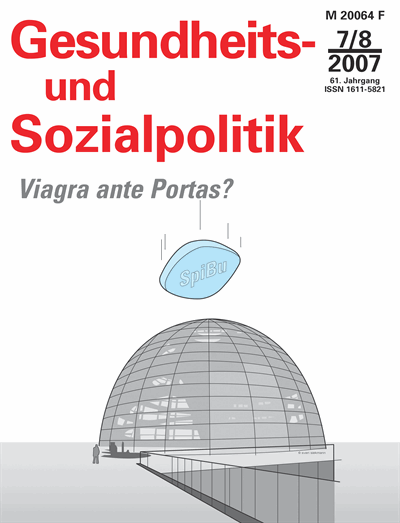 Cover der Ausgabe: Gesundheits- und Sozialpolitik (G&S) Jahrgang 61 (2007), Heft 7-8