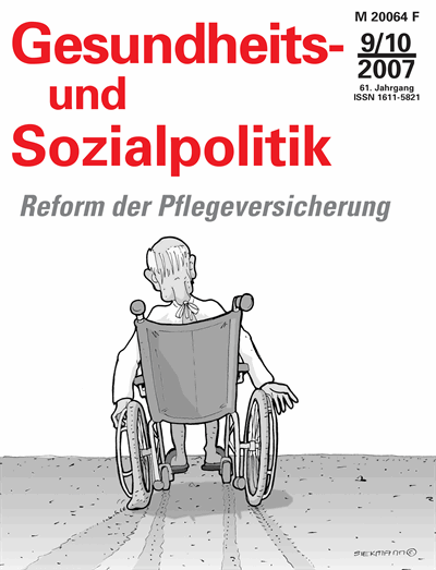 Cover der Ausgabe: Gesundheits- und Sozialpolitik (G&S) Jahrgang 61 (2007), Heft 9-10
