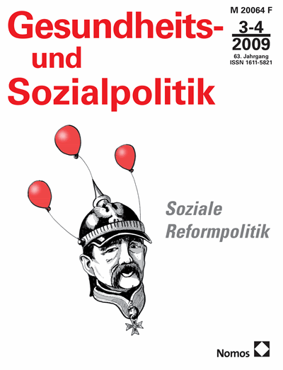 Cover der Ausgabe: Gesundheits- und Sozialpolitik (G&S) Jahrgang 63 (2009), Heft 3-4